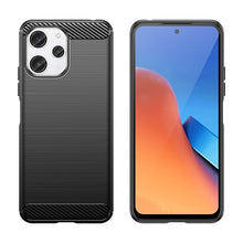 Заредете изображение във визуализатора на галерията – Flexible carbon pattern case for Xiaomi Redmi 12 Carbon Case - black
