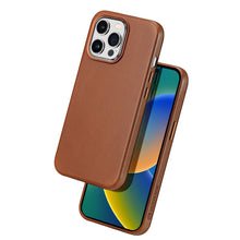 Заредете изображение във визуализатора на галерията – Dux Ducis Naples case for iPhone 14 Pro magnetic leather case MagSafe brown
