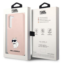 Заредете изображение във визуализатора на галерията – Karl Lagerfeld KLHCS23SSNCHBCP S23 S911 hardcase pink/pink Silicone Choupette
