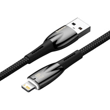 Заредете изображение във визуализатора на галерията – Baseus Glimmer Series cable with fast charging USB-A - Lightning 480Mb/s 2.4A 1m black
