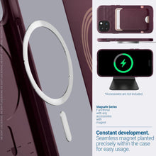 Заредете изображение във визуализатора на галерията – CASEOLOGY PARALLAX MAG MAGSAFE IPHONE 15 BURGUNDY
