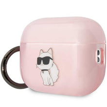 Заредете изображение във визуализатора на галерията – Karl Lagerfeld KLAP2HNCHTCP Airpods Pro 2 cover pink/pink Ikonik Choupette
