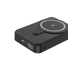 Заредете изображение във визуализатора на галерията – Amazing Thing Power bank 10000mAh TPM10KSBK - USB + Type C - magnetic with induction charger black
