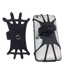 Заредете изображение във визуализатора на галерията – Swivel silicone bike holder - black

