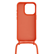 Заредете изображение във визуализатора на галерията – Strap Silicone Case for Iphone 15 Pro Max design 1 orange
