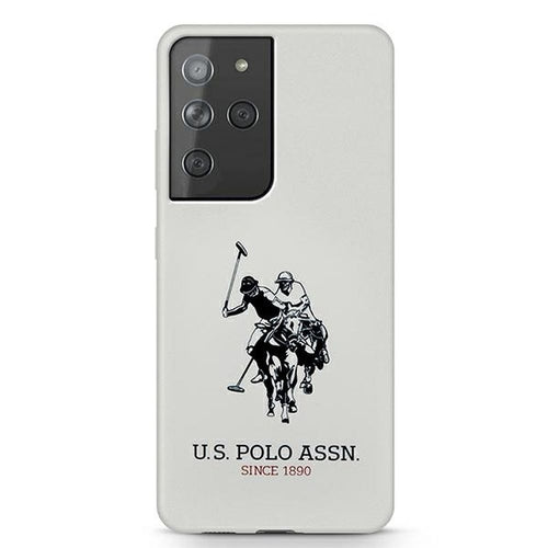 Original faceplate case US POLO USHCS21LSLHRWH for SAMSUNG S21 Ultra (Silicone Logo / white)