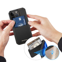 Заредете изображение във визуализатора на галерията – 3 in 1 Case for iPhone 13 Pro Max with MagSafe Wallet RFID Blocking Stand Dux Ducis Rafi Mag - Black
