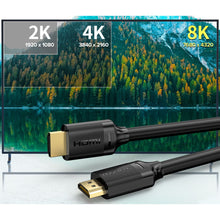 Заредете изображение във визуализатора на галерията – Choetech XHH-TP20 HDMI 2.1 cable (8K 60Hz 48Gbps / 4K 144Hz / 2K 165Hz) 3D Dynamic HDR 2m black
