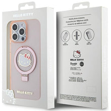 Заредете изображение във визуализатора на галерията – Original Case HELLO KITTY hardcase Ring Stand Glitter Electrop Logo MagSafe HKHMP15XHRSGEP for Iphone 15 Pro Max pink
