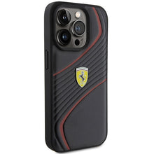 Заредете изображение във визуализатора на галерията – Original FERRARI hardcase Twist Metal Logo FEHCP15LPTWK do Iphone 15 Pro Black
