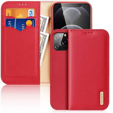 Заредете изображение във визуализатора на галерията – DUX DUCIS Hivo - Leather Wallet Case for Apple iPhone 13 Pro Max czerwone
