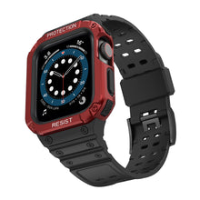 Заредете изображение във визуализатора на галерията – Protect Strap Band Band with Case for Apple Watch 7 / SE (41/40 / 38mm) Case Armored Watch Cover Black - TopMag
