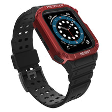Заредете изображение във визуализатора на галерията – Protect Strap Band Band with Case for Apple Watch 7 / SE (41/40 / 38mm) Case Armored Watch Cover Black - TopMag
