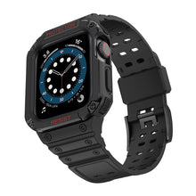 Заредете изображение във визуализатора на галерията – Protect Strap Band Band with Case for Apple Watch 7 / SE (41/40 / 38mm) Case Armored Watch Cover Black - TopMag
