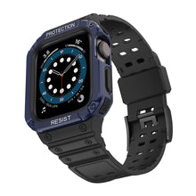 Заредете изображение във визуализатора на галерията – Protect Strap Band Band with Case for Apple Watch 7 / SE (41/40 / 38mm) Case Armored Watch Cover Black - TopMag
