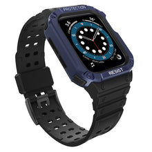Заредете изображение във визуализатора на галерията – Protect Strap Band Band with Case for Apple Watch 7 / SE (41/40 / 38mm) Case Armored Watch Cover Black - TopMag
