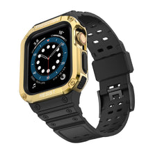 Заредете изображение във визуализатора на галерията – Protect Strap Band Band with Case for Apple Watch 7 / SE (41/40 / 38mm) Case Armored Watch Cover Black - TopMag
