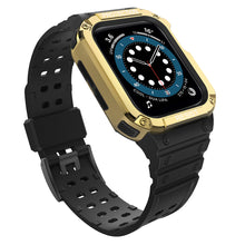 Заредете изображение във визуализатора на галерията – Protect Strap Band Band with Case for Apple Watch 7 / SE (41/40 / 38mm) Case Armored Watch Cover Black - TopMag
