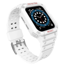 Заредете изображение във визуализатора на галерията – Protect Strap Band Band with Case for Apple Watch 7 / SE (41/40 / 38mm) Case Armored Watch Cover White - TopMag
