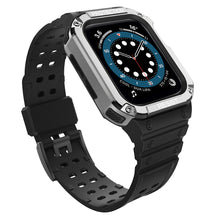 Заредете изображение във визуализатора на галерията – Protect Strap Band Band with Case for Apple Watch 7 / SE (41/40 / 38mm) Case Armored Watch Cover Black - TopMag

