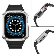 Заредете изображение във визуализатора на галерията – Protect Strap Band Band with Case for Apple Watch 7 / SE (41/40 / 38mm) Case Armored Watch Cover Black - TopMag
