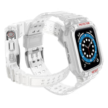 Заредете изображение във визуализатора на галерията – Protect Strap Band Band with Case for Apple Watch 7 / SE (41/40 / 38mm) Case Armored Watch Cover White - TopMag
