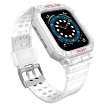 Заредете изображение във визуализатора на галерията – Protect Strap Band Band with Case for Apple Watch 7 / SE (41/40 / 38mm) Case Armored Watch Cover White - TopMag
