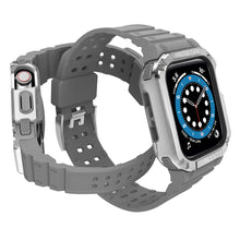 Заредете изображение във визуализатора на галерията – Protect Strap Band Band with Case for Apple Watch 7 / SE (41/40 / 38mm) Case Armored Watch Cover Gray - TopMag
