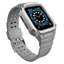 Заредете изображение във визуализатора на галерията – Protect Strap Band Band with Case for Apple Watch 7 / SE (41/40 / 38mm) Case Armored Watch Cover Gray - TopMag
