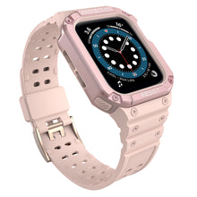 Заредете изображение във визуализатора на галерията – Protect Strap Band Band with Case for Apple Watch 7 / SE (41/40 / 38mm) Case Armored Watch Cover Pink - TopMag
