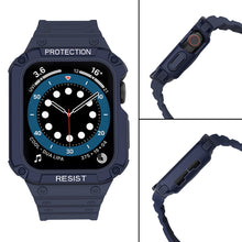 Заредете изображение във визуализатора на галерията – Protect Strap Band Band with Case for Apple Watch 7 / SE (41/40 / 38mm) Case Armored Watch Cover Blue - TopMag
