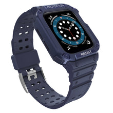 Заредете изображение във визуализатора на галерията – Protect Strap Band Band with Case for Apple Watch 7 / SE (41/40 / 38mm) Case Armored Watch Cover Blue - TopMag
