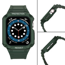 Заредете изображение във визуализатора на галерията – Protect Strap Band Band with Case for Apple Watch 7 / SE (41/40 / 38mm) Case Armored Watch Cover Green - TopMag
