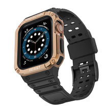 Заредете изображение във визуализатора на галерията – Protect Strap Band Band with Case for Apple Watch 7 / SE (45/44 / 42mm) Case Armored Watch Cover Black - TopMag
