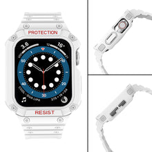 Заредете изображение във визуализатора на галерията – Protect Strap Band Band with Case for Apple Watch 7 / SE (45/44 / 42mm) Case Armored Watch Cover White - TopMag
