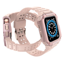 Заредете изображение във визуализатора на галерията – Protect Strap Band Band with Case for Apple Watch 7 / SE (45/44 / 42mm) Case Armored Watch Cover Pink - TopMag
