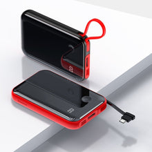 Заредете изображение във визуализатора на галерията – Baseus Mini S powerbank with digital display 10000mAh 3A with USB Type C cable red (PPXF-A09) - TopMag
