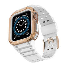 Заредете изображение във визуализатора на галерията – Protect Strap Band Band with Case for Apple Watch 7 / SE (41/40 / 38mm) Case Armored Watch Cover White - TopMag
