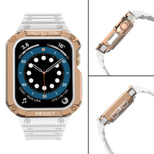 Заредете изображение във визуализатора на галерията – Protect Strap Band Band with Case for Apple Watch 7 / SE (41/40 / 38mm) Case Armored Watch Cover White - TopMag
