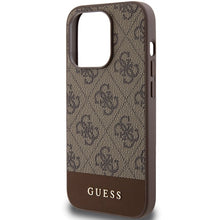 Заредете изображение във визуализатора на галерията – Original Case GUESS hardcase 4G Stripe Collection GUHCP15XG4GLBR for Iphone 15 Pro Max brown
