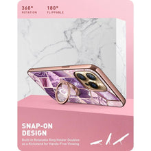 Заредете изображение във визуализатора на галерията – Supcase IBLSN COSMO SNAP IPHONE 13 PRO MARBLE PURPLE - TopMag
