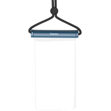 Заредете изображение във визуализатора на галерията – BASEUS waterproof phone bag cylindrical slide Lock blue BS-PC030
