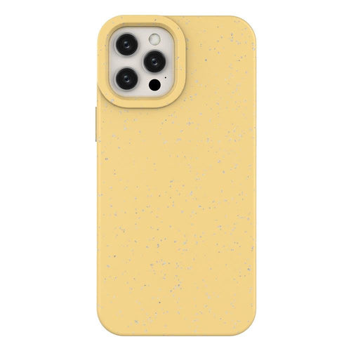 Eco Case Case for iPhone 12 Silicone Cover Phone Cover Yellow - TopMag