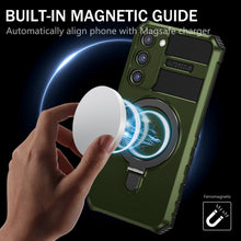Заредете изображение във визуализатора на галерията – Tel Protect Armor Magsafe Metal Ring Case for Samsung Galaxy S23 green
