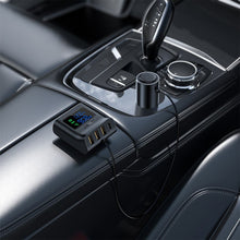 Заредете изображение във визуализатора на галерията – Acefast car charger 3 x usb a + type c qc3.0 pd90w pps afc fcp lcd docking station b8 black
