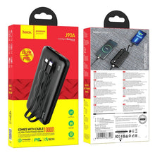 Заредете изображение във визуализатора на галерията – Hoco power bank 10 000mah lcd + cable + pd20w + qc3.0 j90a black
