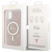 Заредете изображение във визуализатора на галерията – Original Case GUESS hardcase 4G MagSafe GUHMN61H4STP for Iphone 11 pink
