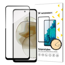 Заредете изображение във визуализатора на галерията – Durable Wozinsky Full Glue Tempered Glass for Motorola G73 Full Screen with Frame - Black
