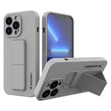 Заредете изображение във визуализатора на галерията – Wozinsky Kickstand Case silicone case with stand for iPhone 13 mini gray - TopMag
