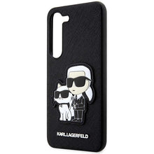 Заредете изображение във визуализатора на галерията – Original KARL LAGERFELD Case Saffiano Karl&amp;Choupette KLHCS23MSANKCPK for Samsung Galaxy S23 Plus black
